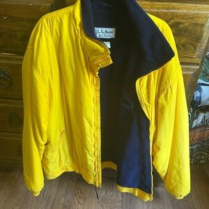 L.L. Bean Vibrant Yellow Jacket with Dark Interior